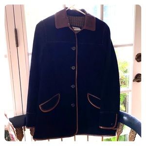 Suede and leather jacket